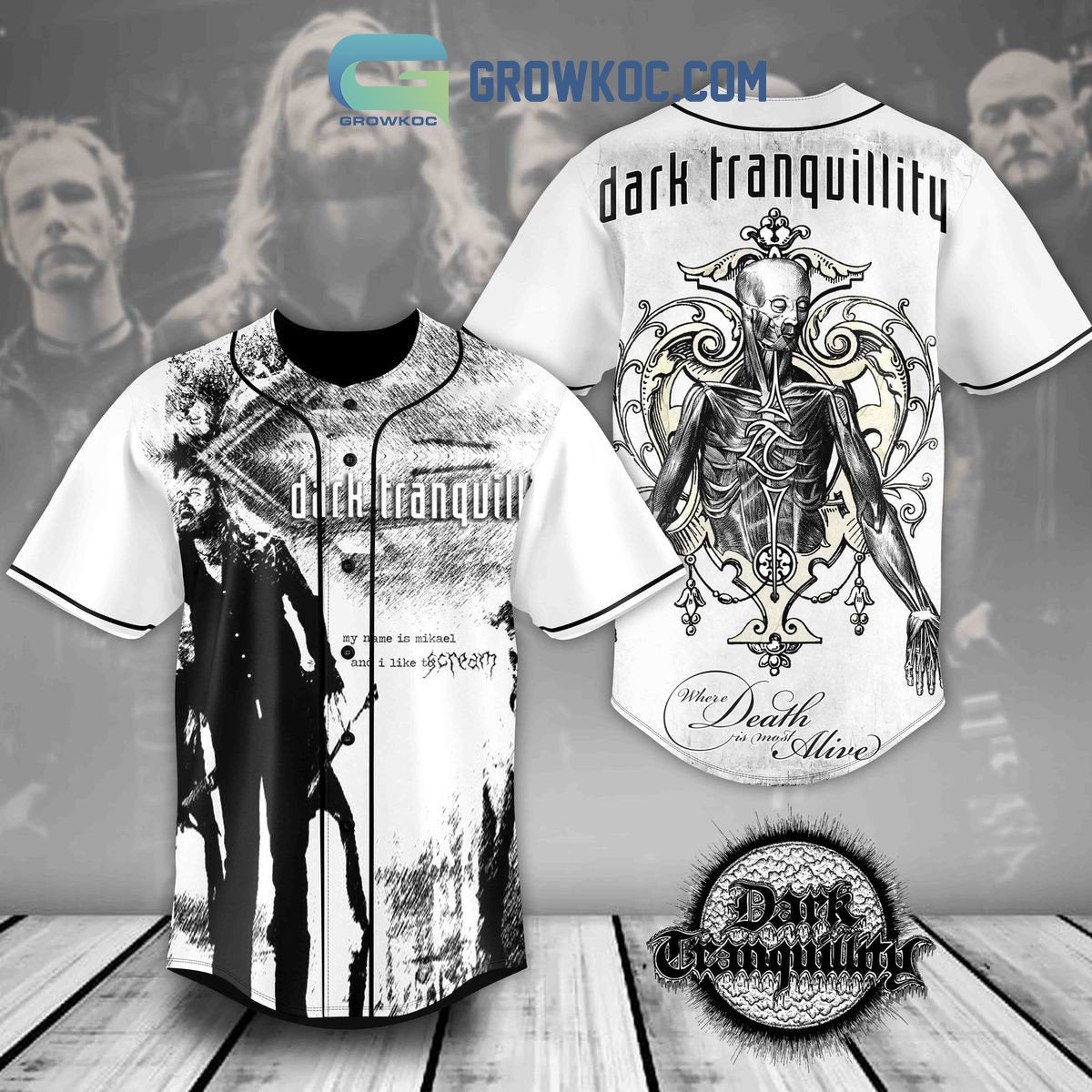 Where Death Is Most Alive Dark Tranquillity Personalized Baseball Jersey Unisex T-shirt, Sweatshirt, Hoodie, Long Sleeve Tee - T-Shirt, Sweatshirt, Hoodie