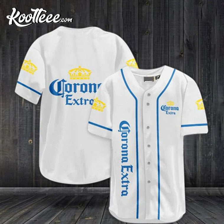 White Corona Extra Beer Lover Baseball Jersey Unisex T-shirt, Sweatshirt, Hoodie, Long Sleeve Tee - T-Shirt, Sweatshirt, Hoodie