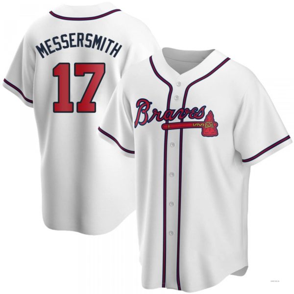 Atlanta Braves #17 Andy Messersmith White Black/ Jersey Stitches Baseball Jerseys baseball jersey product view 1