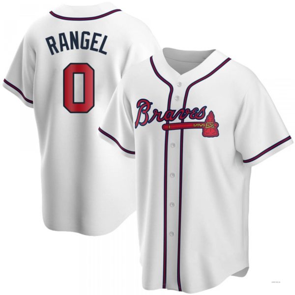 Atlanta Braves #0 Alan Rangel White Home Jersey Stitches Baseball Jerseys baseball jersey product view 1