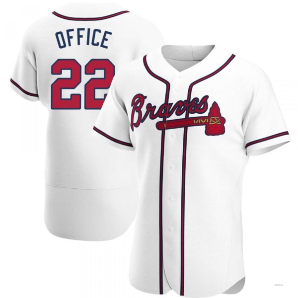 Atlanta Braves #22 Rowland Office White Home Jersey Stitches Baseball Jerseys baseball jersey product view 1