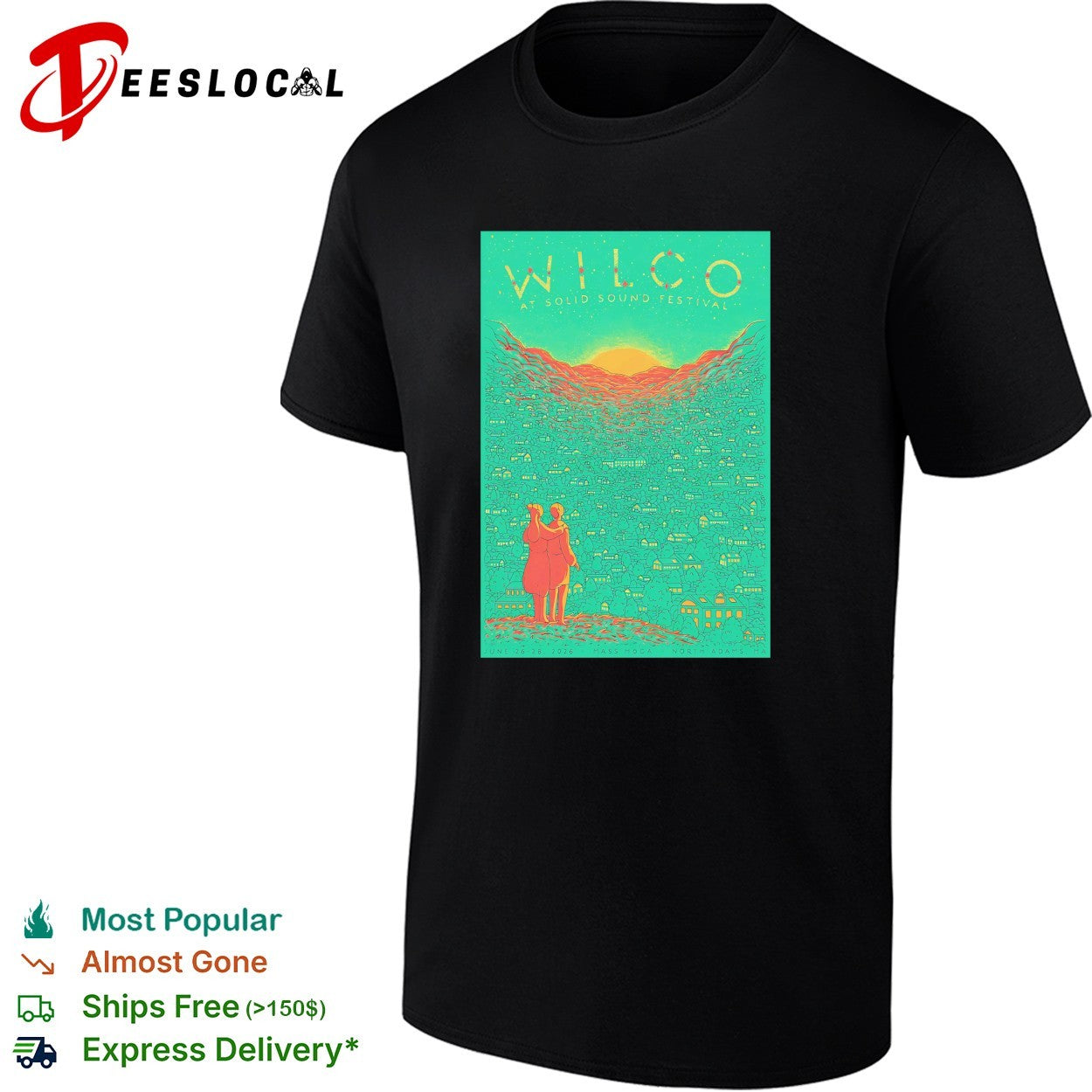 Wilco Solid Sound Festival In North Adams MA June 26 8 2026 poster shirt Unisex T-shirt, Sweatshirt, Hoodie, Long Sleeve Tee - T-Shirt, Sweatshirt, Hoodie