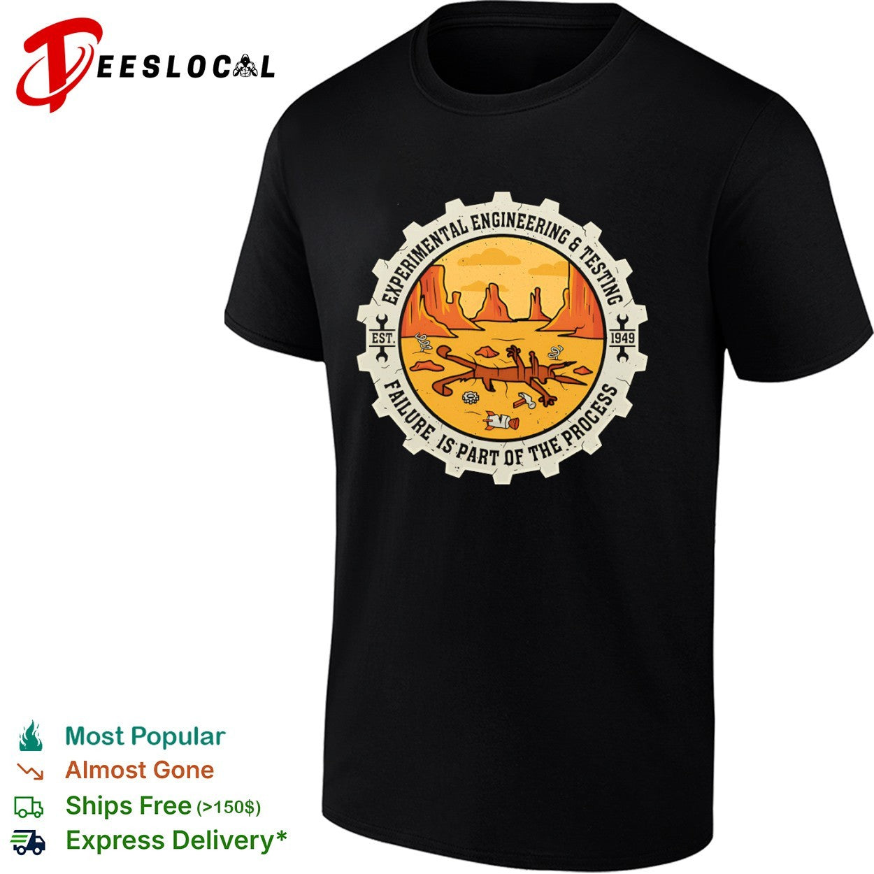 Wile E Coyote failure is part of the process est 1949 shirt Unisex T-shirt, Sweatshirt, Hoodie, Long Sleeve Tee - T-Shirt, Sweatshirt, Hoodie