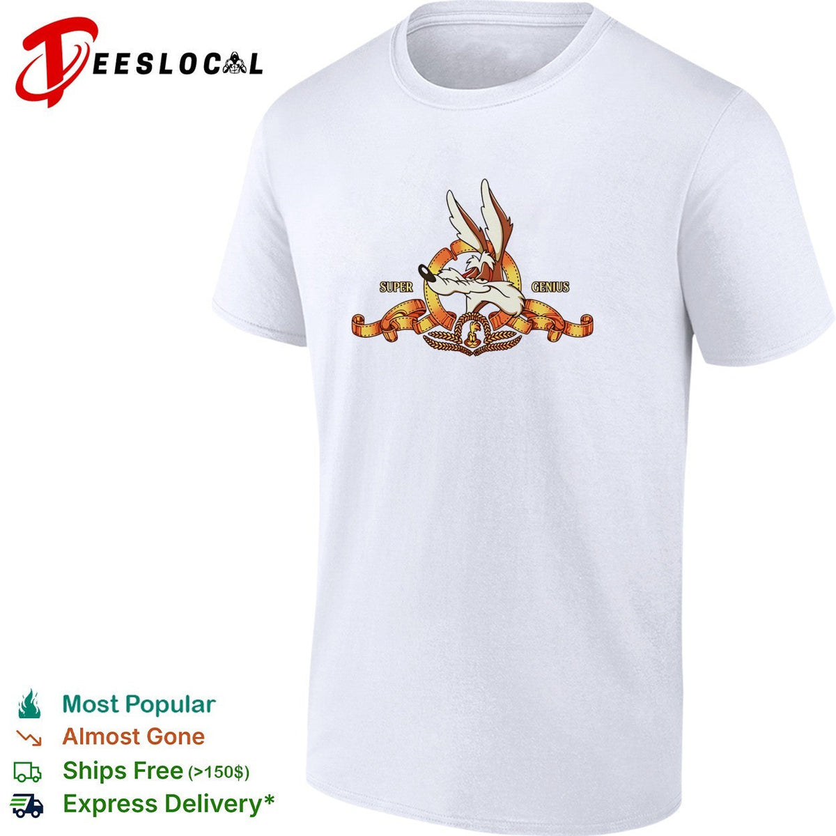 Wile E Coyote super genius shirt Unisex T-shirt, Sweatshirt, Hoodie, Long Sleeve Tee - T-Shirt, Sweatshirt, Hoodie