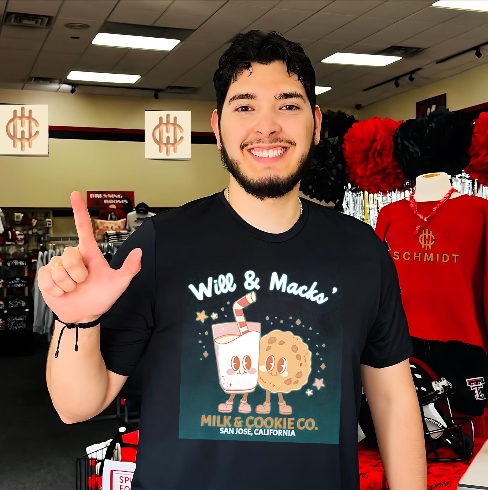 Will and Macks Milk and Cookie CO graphic shirt. Unisex T-shirt, Sweatshirt, Hoodie, Long Sleeve Tee - T-Shirt, Sweatshirt, Hoodie