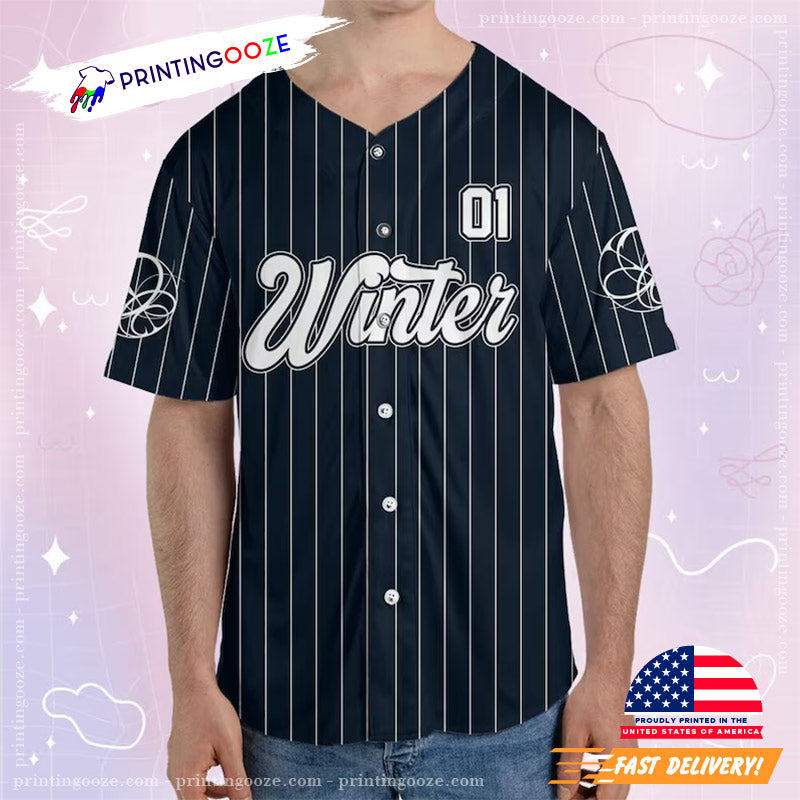 Winter Aespa Armageddon Album Baseball Jersey Unisex T-shirt, Sweatshirt, Hoodie, Long Sleeve Tee - T-Shirt, Sweatshirt, Hoodie