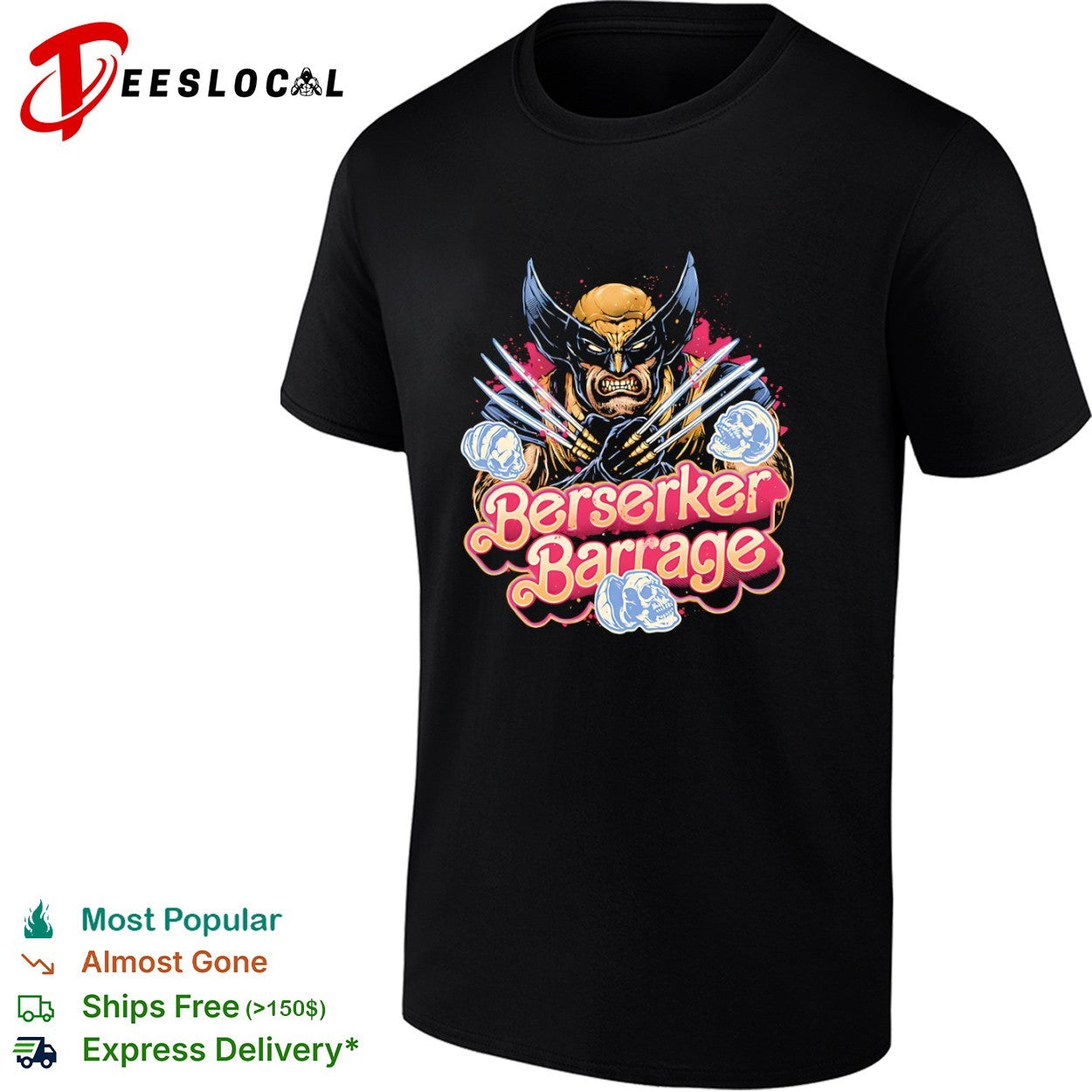 Wolverine Berserker Barrage shirt Unisex T-shirt, Sweatshirt, Hoodie, Long Sleeve Tee - T-Shirt, Sweatshirt, Hoodie