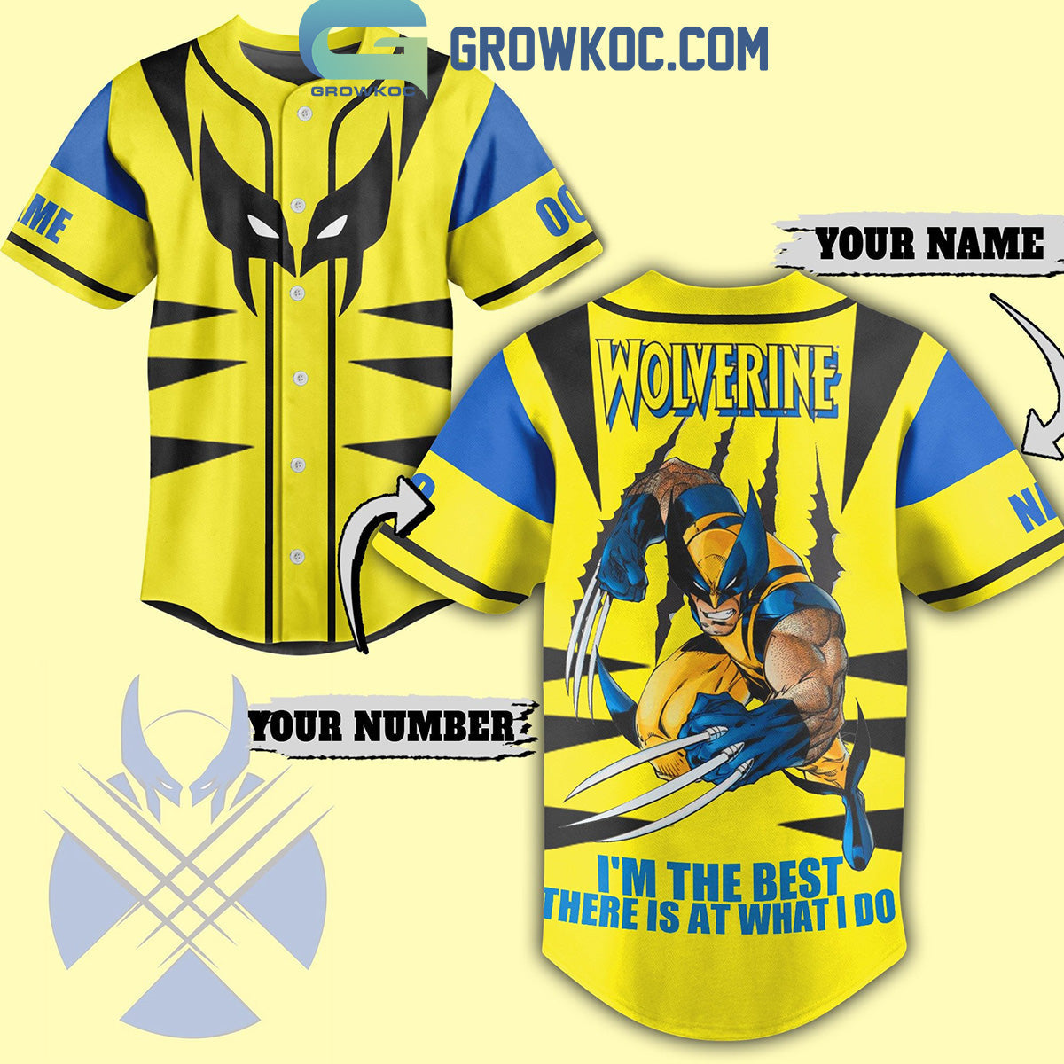 Wolverine X-Men 97 Im The Best There Is At What I Do Personalized Baseball Jersey Unisex T-shirt, Sweatshirt, Hoodie, Long Sleeve Tee - T-Shirt, Sweatshirt, Hoodie