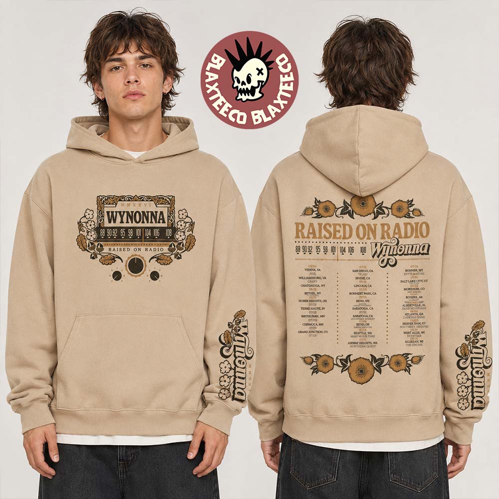 Wynonna Judd Raised On Radio Tour 2026 Merch Flowers Sand Hoodie Unisex T-shirt, Sweatshirt, Hoodie, Long Sleeve Tee - T-Shirt, Sweatshirt, Hoodie