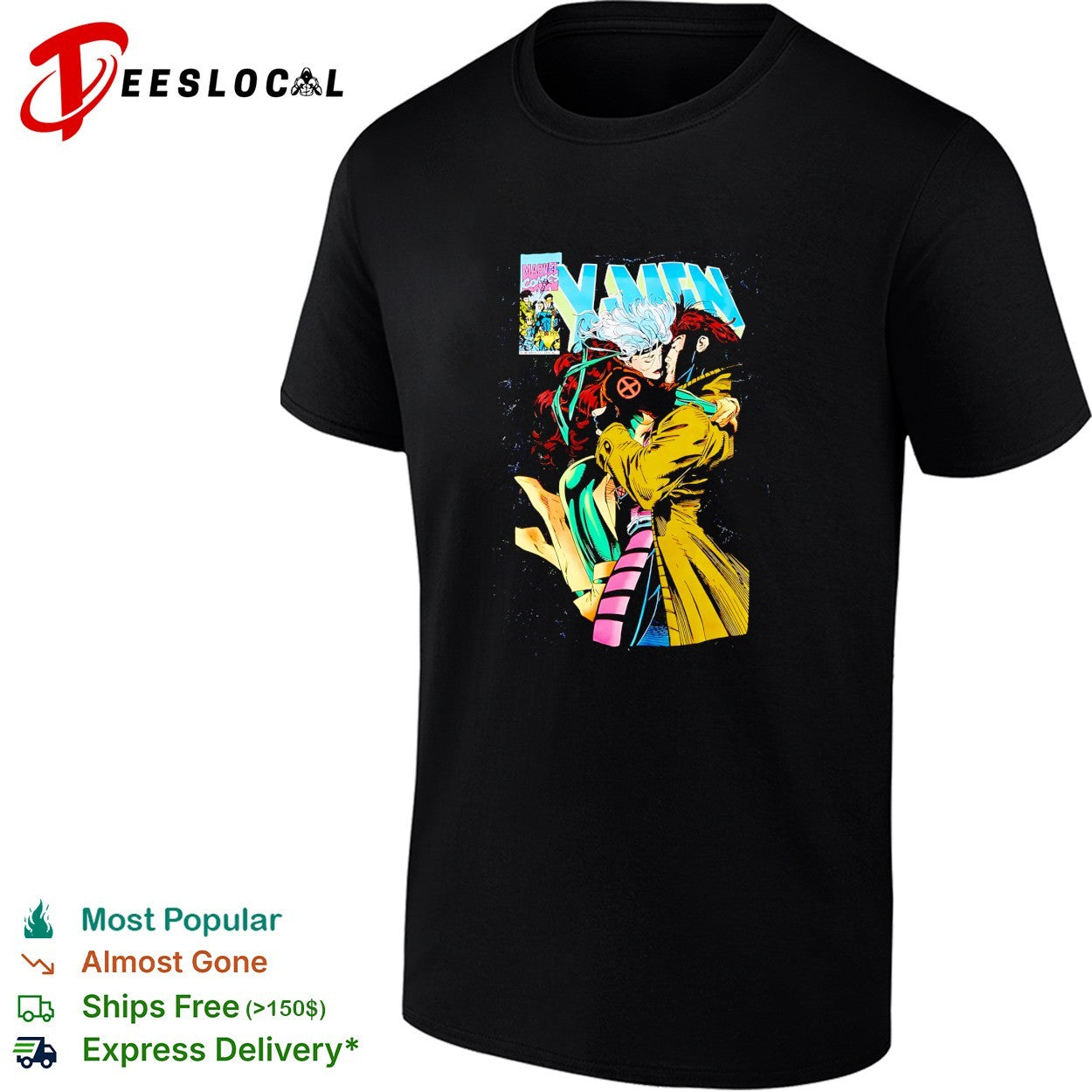 X Men Rogue and Gambit comic shirt Unisex T-shirt, Sweatshirt, Hoodie, Long Sleeve Tee - T-Shirt, Sweatshirt, Hoodie