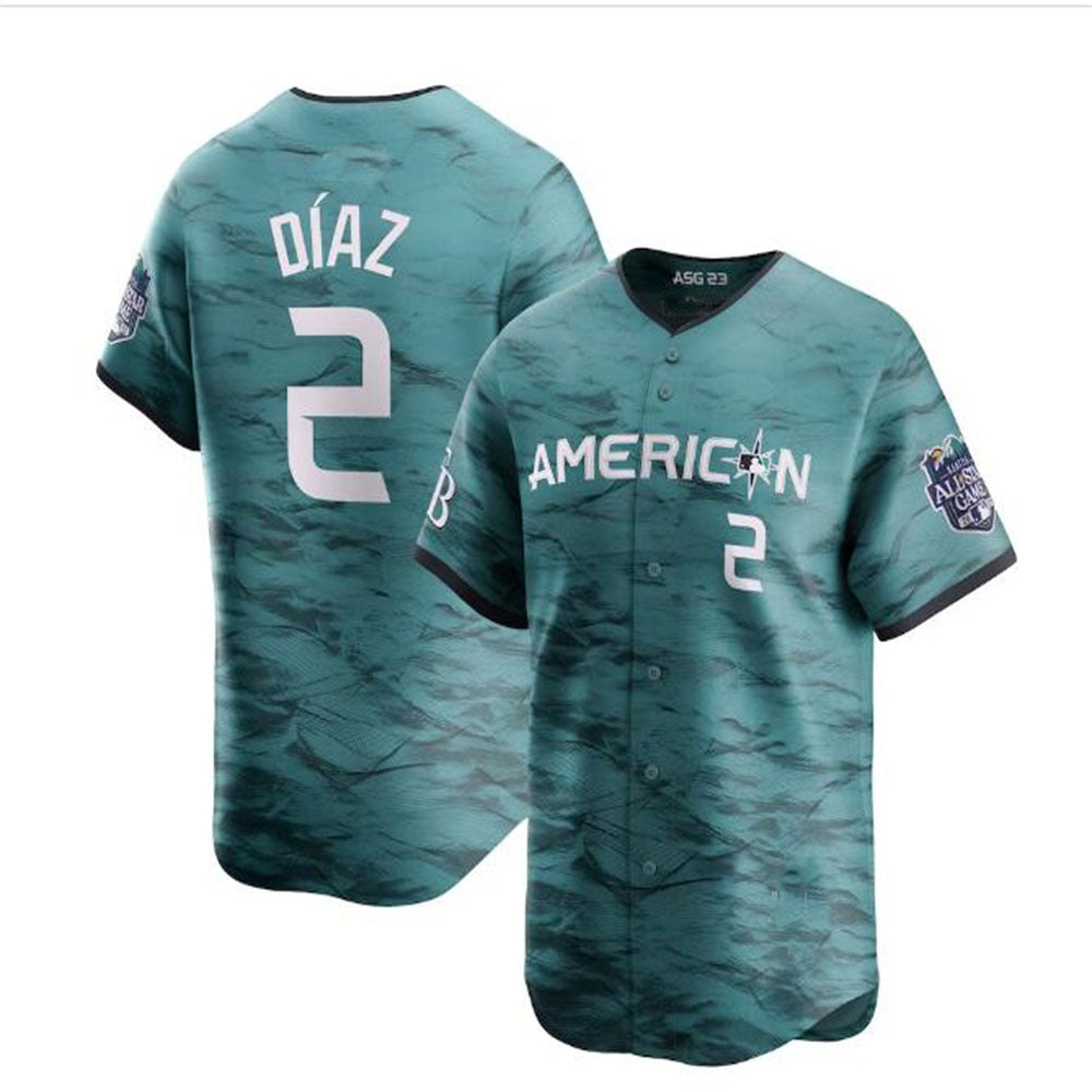 #2 Yandy D¨ªaz American League 2023 All-Star Game Limited Player Jersey - Teal Baseball Jerseys baseball jersey product view 1