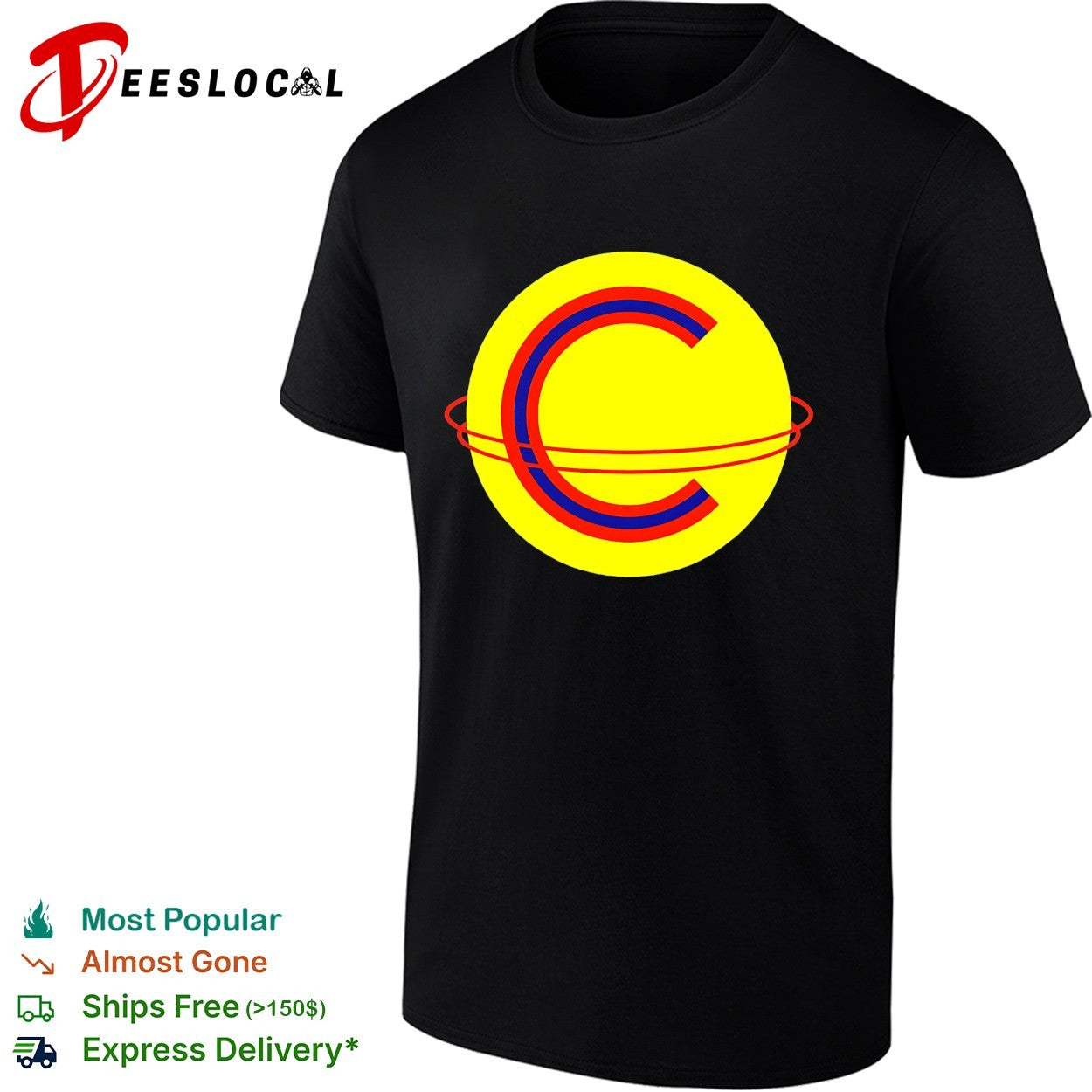 Yellow C saturn ring logo shirt Unisex T-shirt, Sweatshirt, Hoodie, Long Sleeve Tee - T-Shirt, Sweatshirt, Hoodie