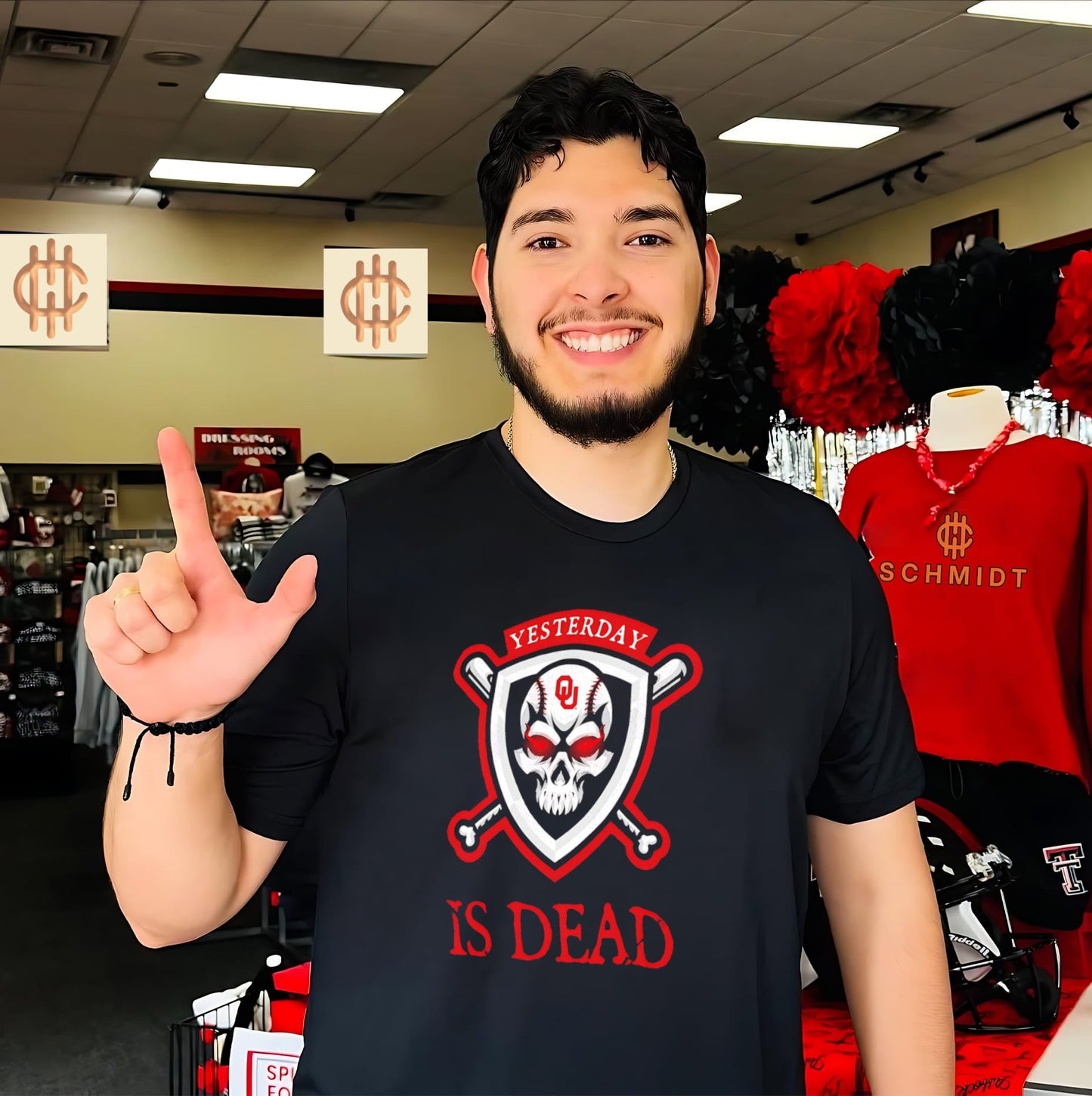 Yesterday Is Dead Oklahoma Sooners Baseball Skull shirt Unisex T-shirt, Sweatshirt, Hoodie, Long Sleeve Tee - T-Shirt, Sweatshirt, Hoodie