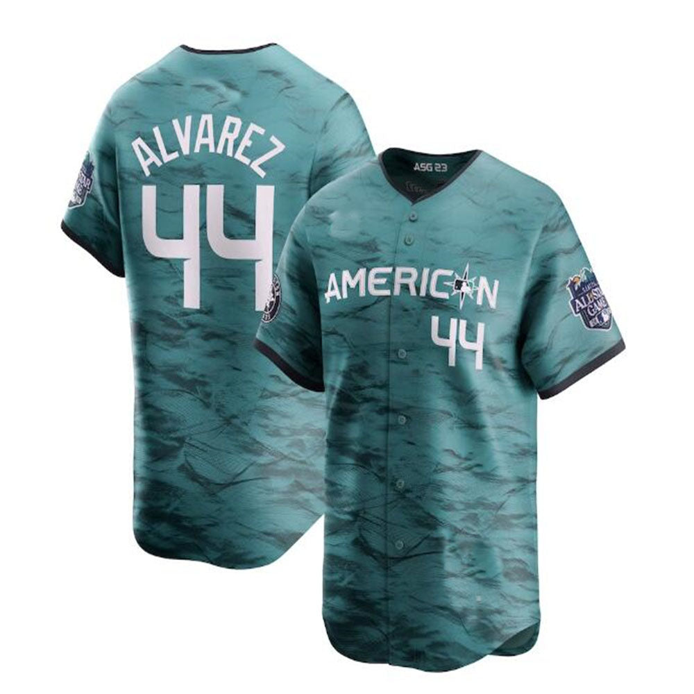 #44 Yordan Alvarez American League 2023 All-Star Game Limited Player Jersey - Teal Baseball Jerseys baseball jersey product view 1