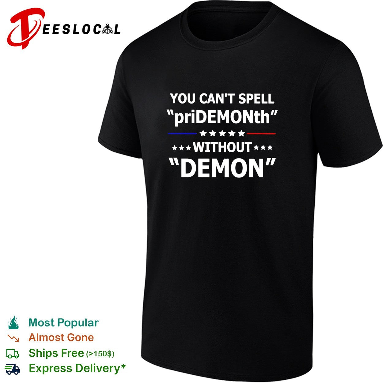 You cant spell pridemonth without demon shirt Unisex T-shirt, Sweatshirt, Hoodie, Long Sleeve Tee - T-Shirt, Sweatshirt, Hoodie