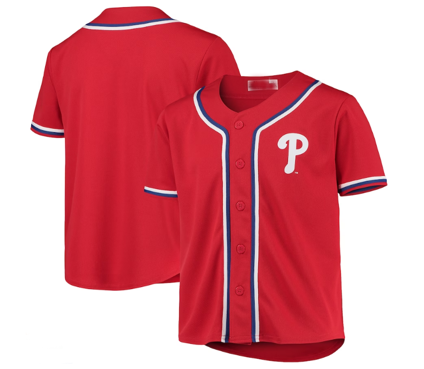 Philadelphia Phillies Red Team Jersey Baseball Jerseys baseball jersey product view 1