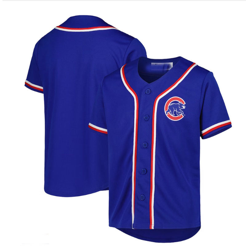 Chicago Cubs Royal Full-Button Replica Jersey Baseball Jerseys baseball jersey product view 1
