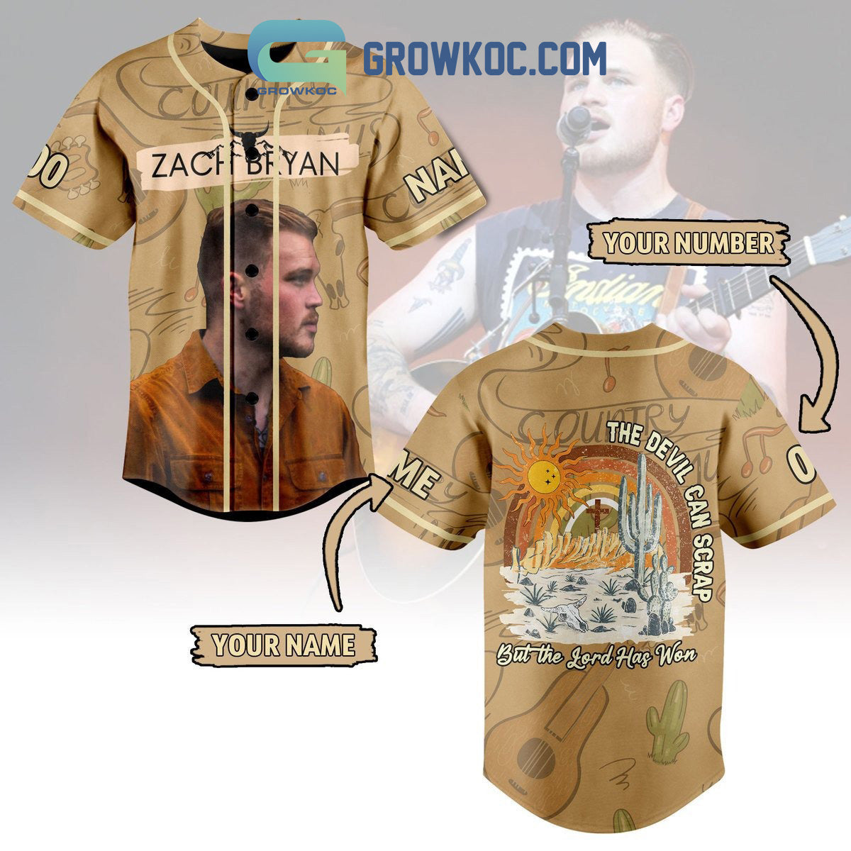 Zach Bryan The Devil Can Scrap But The Lord Has Won Personalized Baseball Jersey Unisex T-shirt, Sweatshirt, Hoodie, Long Sleeve Tee - T-Shirt, Sweatshirt, Hoodie