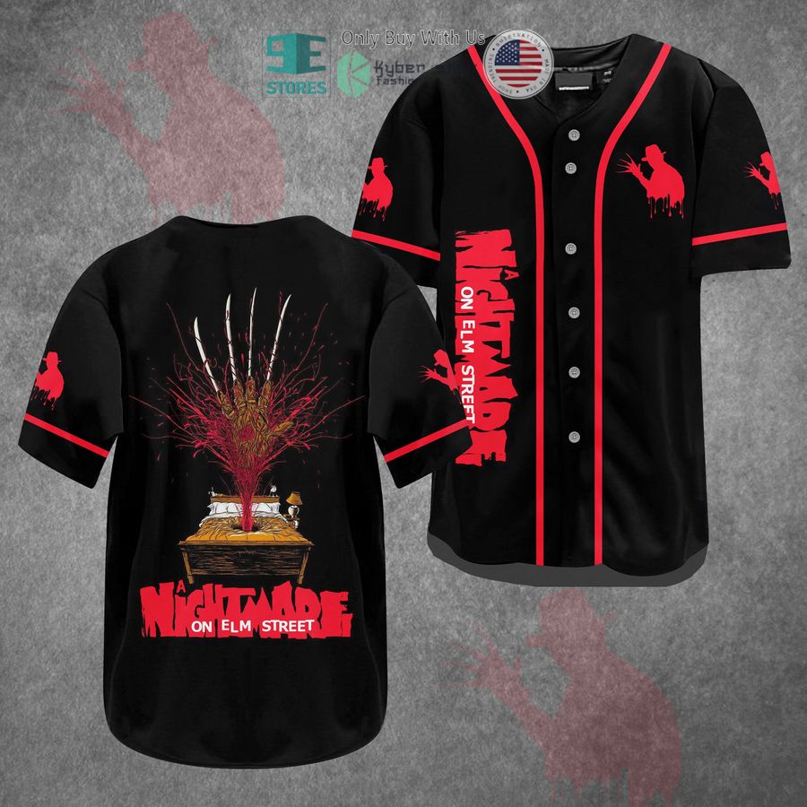 BEST A Nightmare on Elm Street black Baseball Jersey Unisex T-shirt, Sweatshirt, Hoodie, Long Sleeve Tee - T-Shirt, Sweatshirt, Hoodie