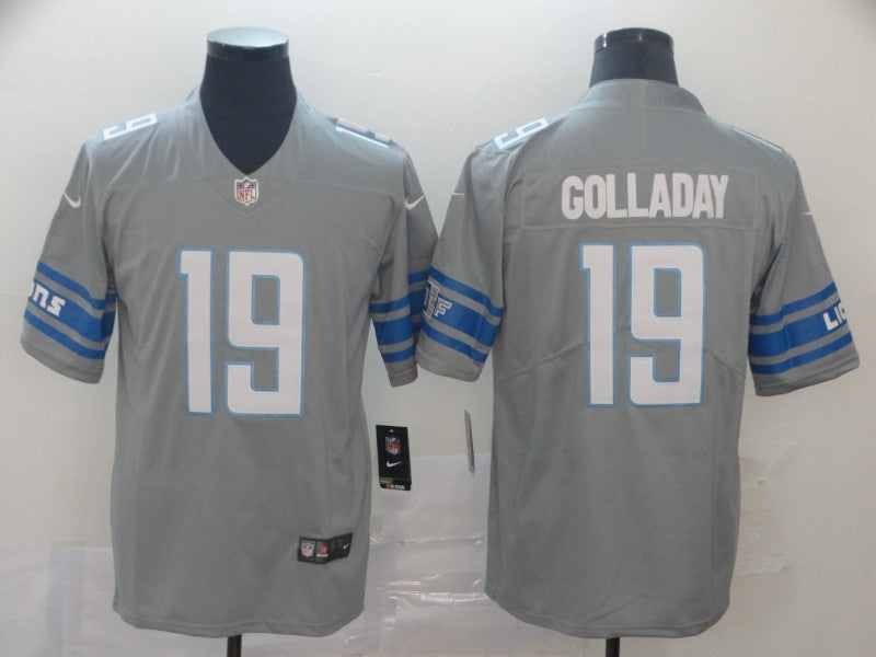 Men's Detroit Lions Kenny Golladay #19 Gray Game Jersey1 football jersey product view 1