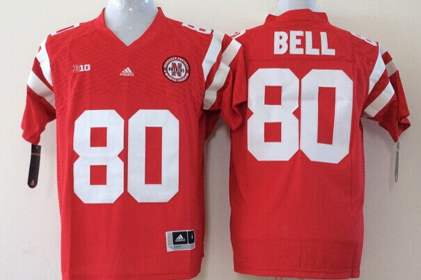 Men's Nebraska Huskers Kenny Bell #80 Scarlet Player Game Jersey sports jersey product view 1