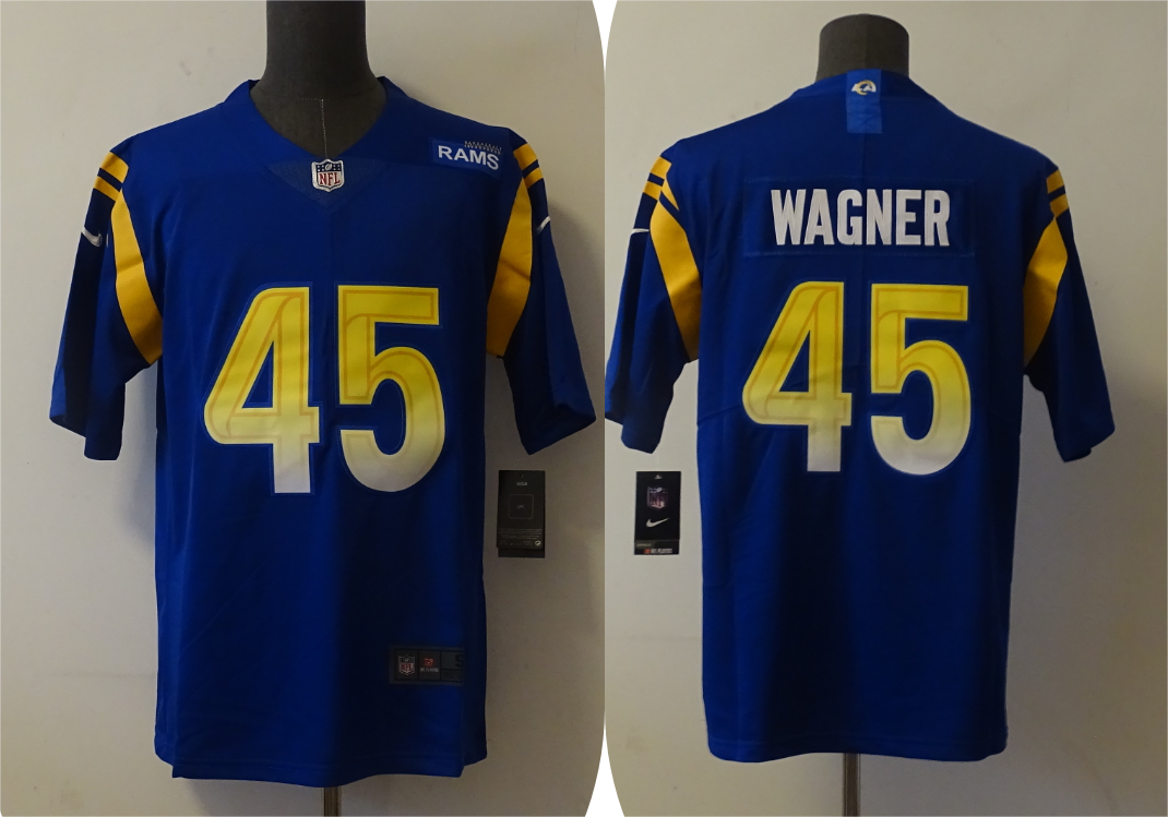 Men's Los Angeles Rams Bobby Wagner Blue Game Jersey football jersey product view 1
