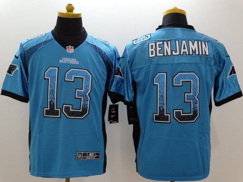 Men's Carolina Panthers Kelvin Benjamin #13 Blue Game Jersey1 football jersey product view 1