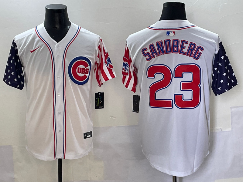 Men's Chicago Cubs Ryne Sandberg #23 White Alternate Limited Player Jersey baseball jersey product view 1