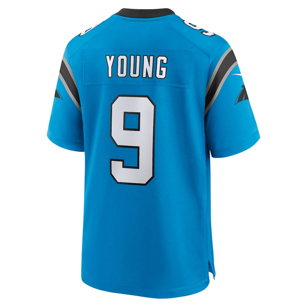 C.Panthers #9 Bryce Young Blue Alternate Game Jersey sports jersey product view 1