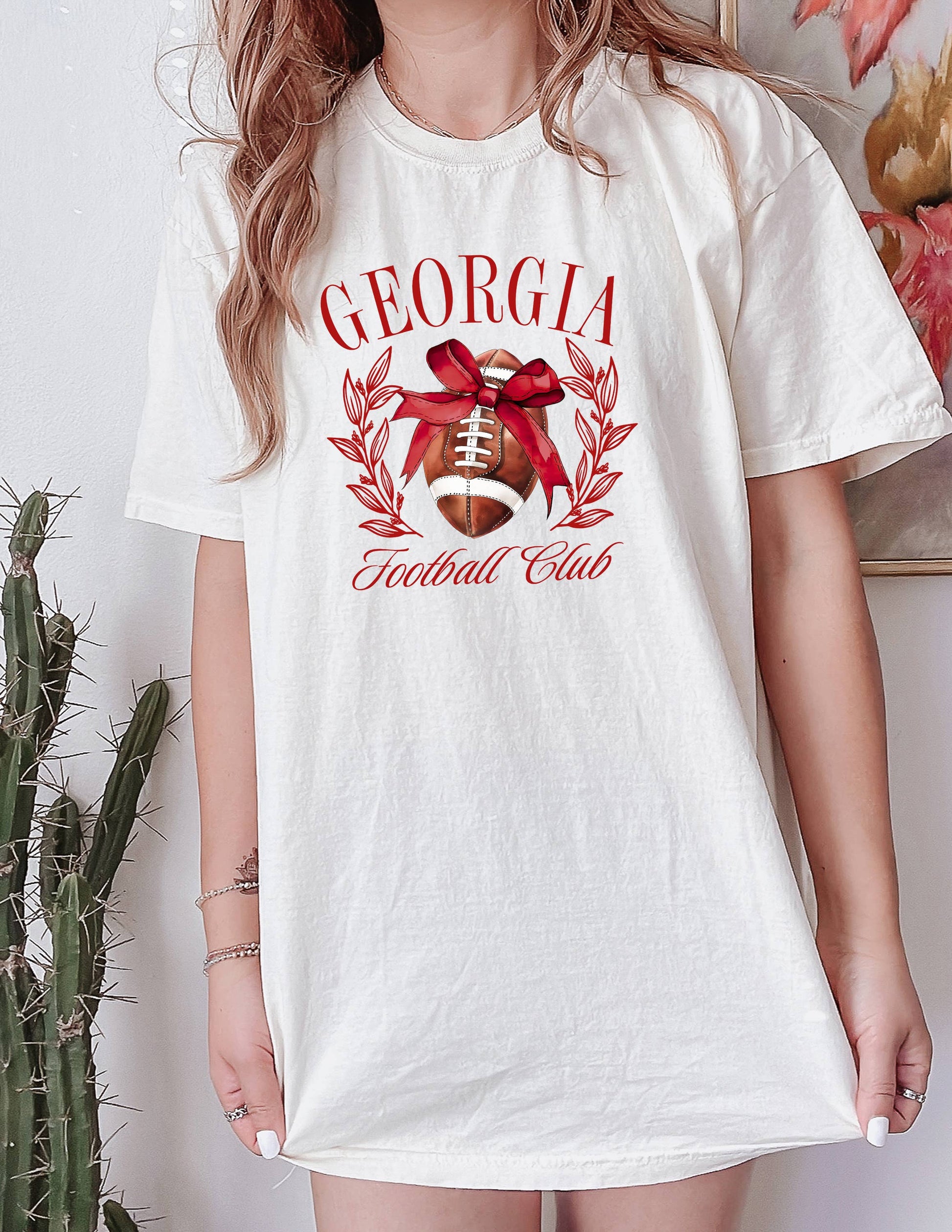 Georgia, Georgia Football Shirt, Bows, Preppy Gameday Unisex T-shirt, Sweatshirt, Hoodie, Long Sleeve Tee - T-Shirt, Sweatshirt, Hoodie