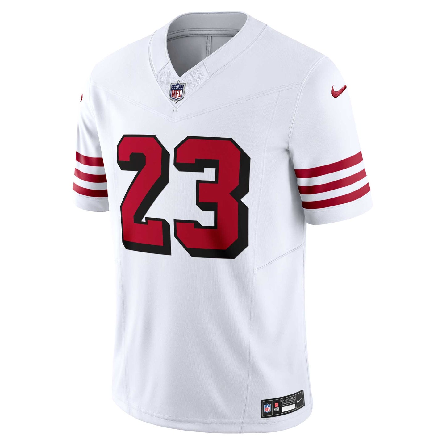Christian McCaffrey San Francisco 49ers Vapor F.U.S.E. Limited 2nd Alternate Jersey - White football jersey product view 2