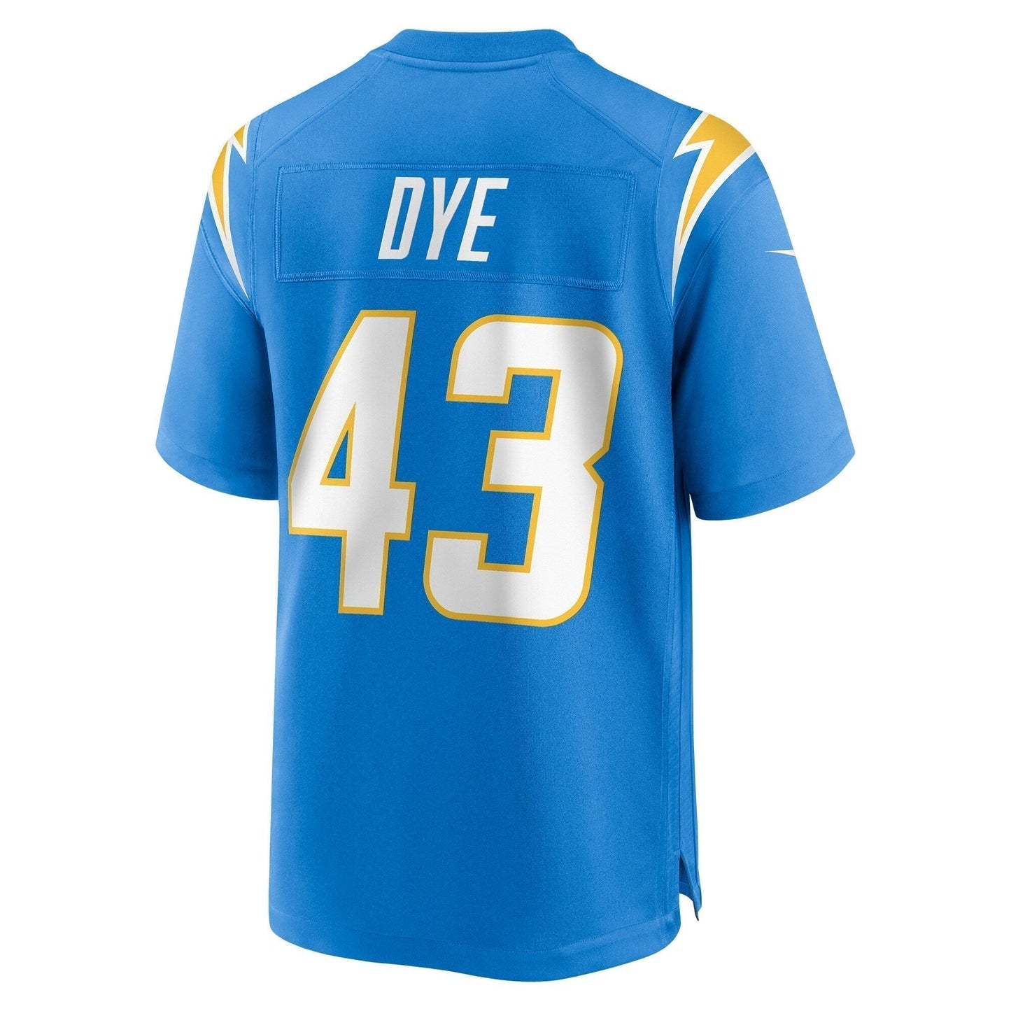Troy Dye Los Angeles Chargers Game Jersey - Powder Blue football jersey product view 3