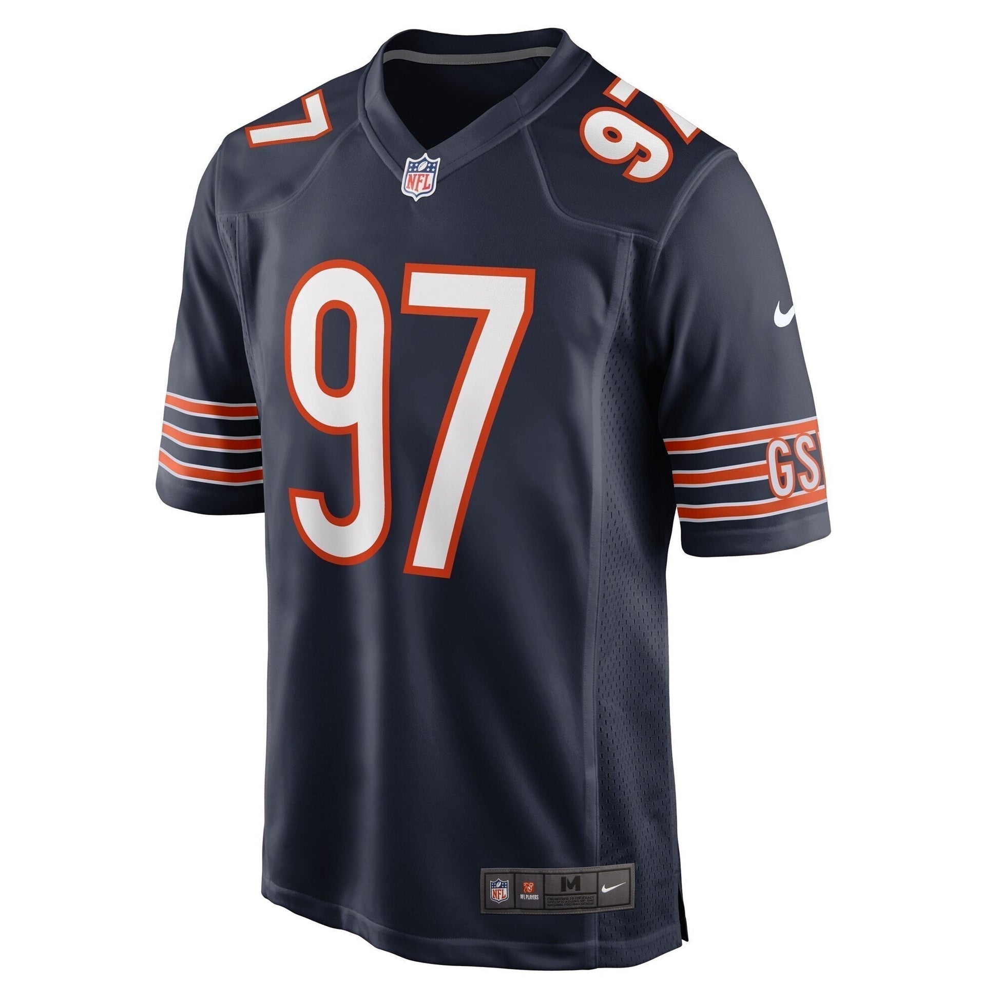 Andrew Billings Chicago Bears Game Jersey - Navy football jersey product view 2