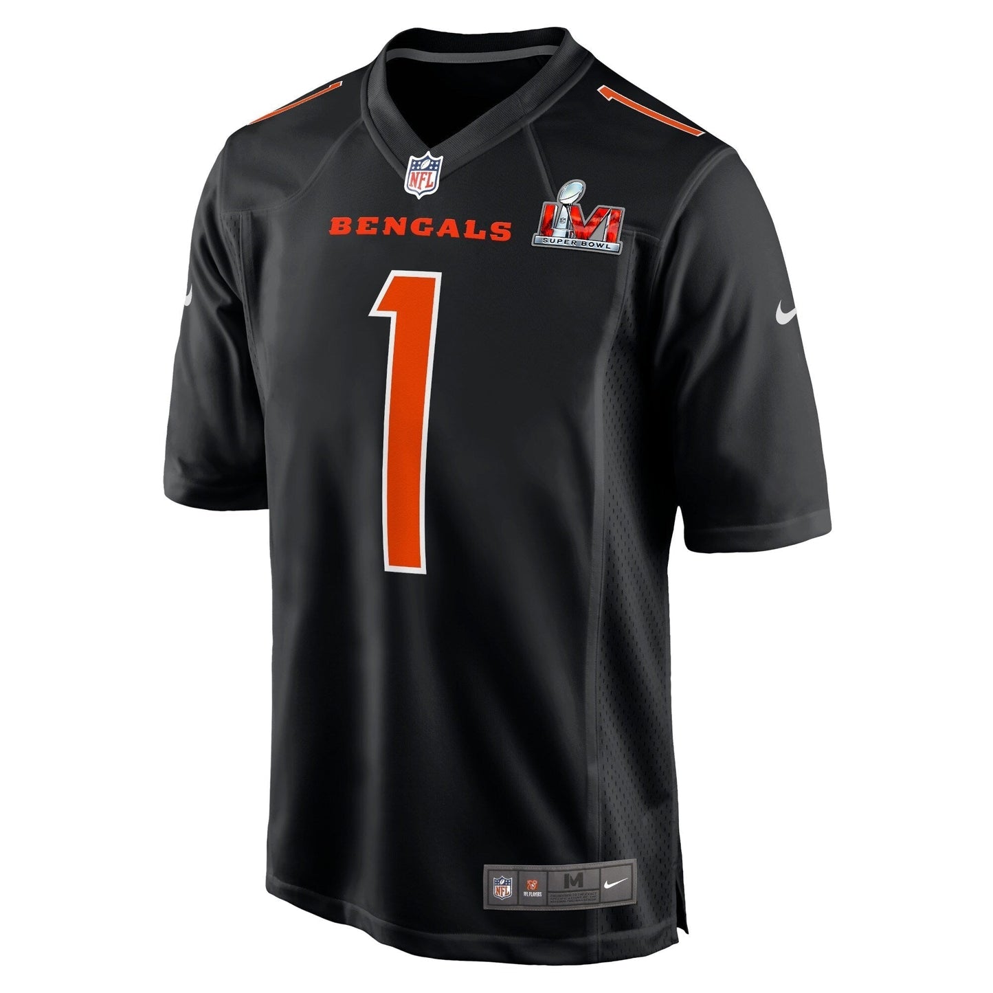 Ja'Marr Chase Cincinnati Bengals Super Bowl LVI Bound Game Fashion Jersey - Black football jersey product view 3