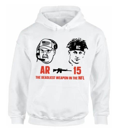Kc Chiefs Hoodie Featuring Football Icons and AR-15 Unisex T-shirt, Sweatshirt, Hoodie, Long Sleeve Tee - T-Shirt, Sweatshirt, Hoodie
