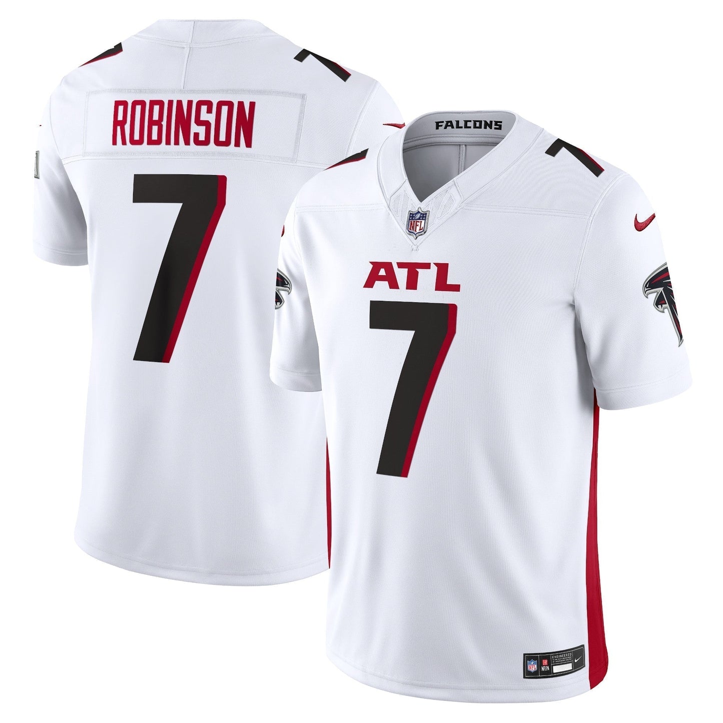 Bijan Robinson Atlanta Falcons Vapor F.U.S.E. Limited Jersey - White football jersey product view 1