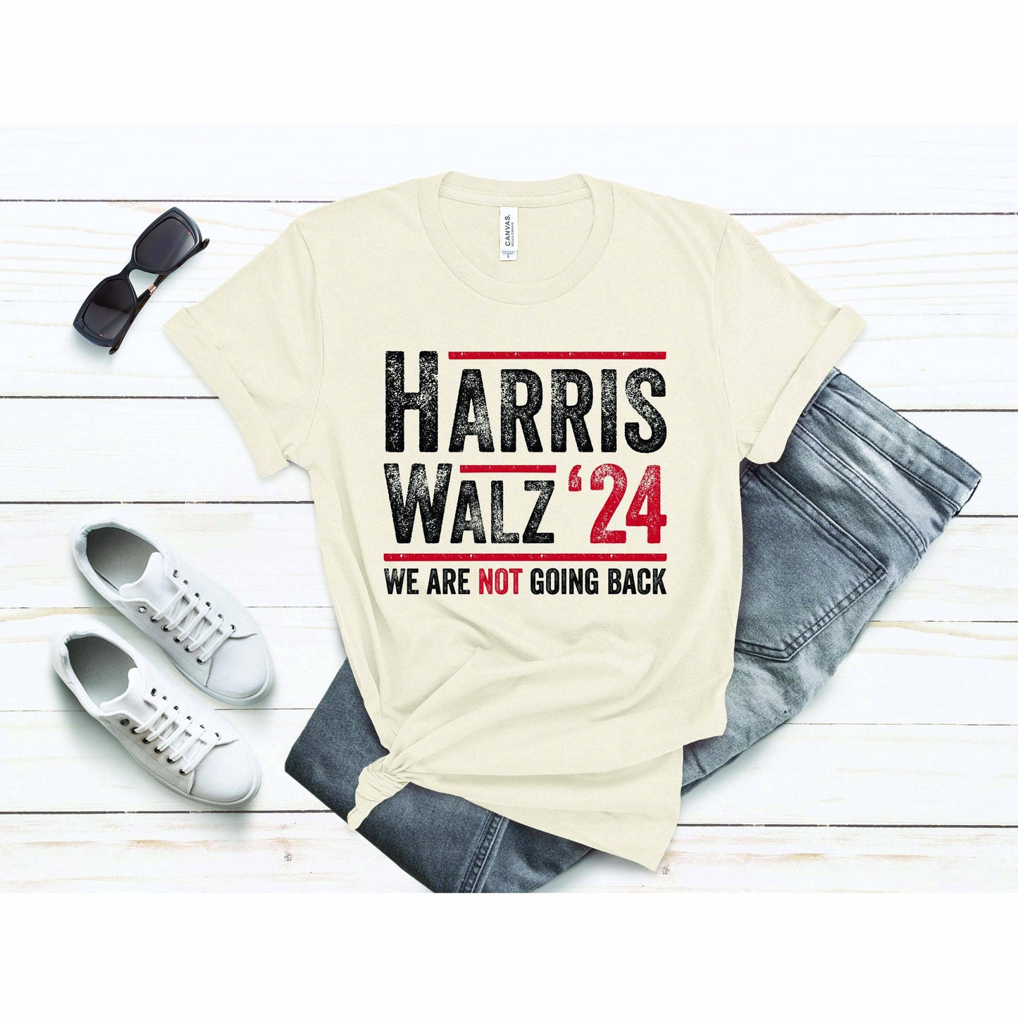 Harris Walz 2024 V-Neck Shirt  Democrat Liberal Feminist Te Unisex T-shirt, Sweatshirt, Hoodie, Long Sleeve Tee - T-Shirt, Sweatshirt, Hoodie