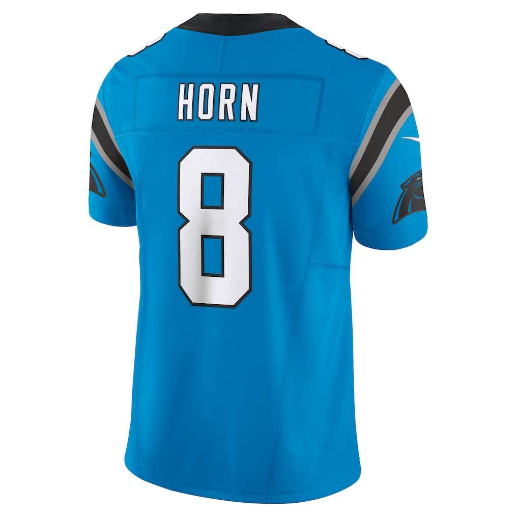 C.Panthers #8 Jaycee Horn Blue Vapor F.U.S.E. Limited Jersey football jersey product view 1
