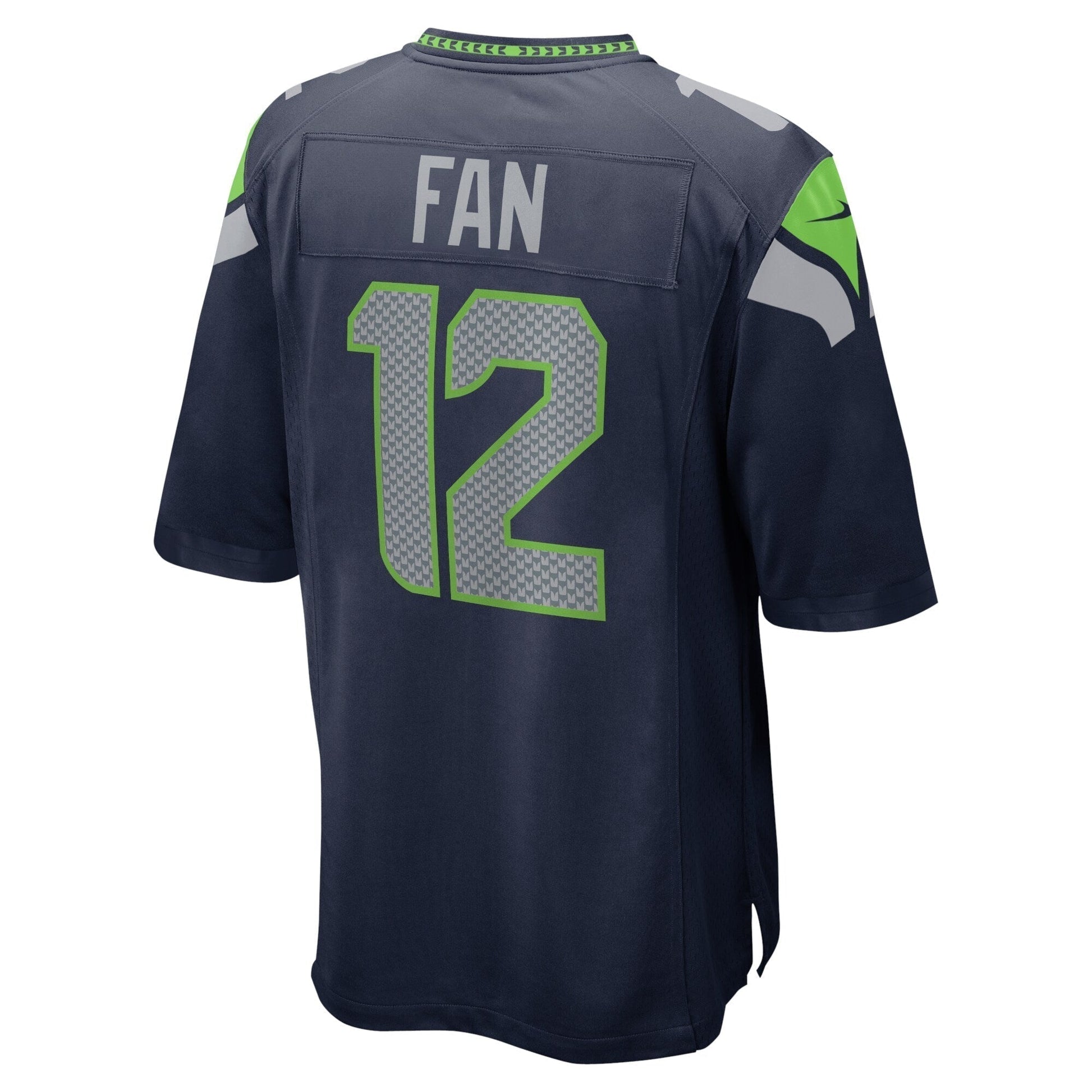 12s Seattle Seahawks Game Team Jersey - College Navy football jersey product view 3