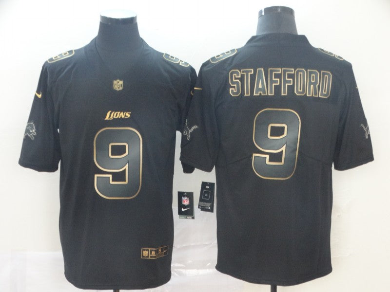 Men's Detroit Lions #9 Matthew Stafford Black Game Player Jersey1 football jersey product view 1