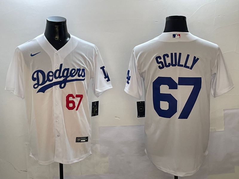 Men's Los Angeles Dodgers Vince Scully White Home Limited Player Jersey baseball jersey product view 1