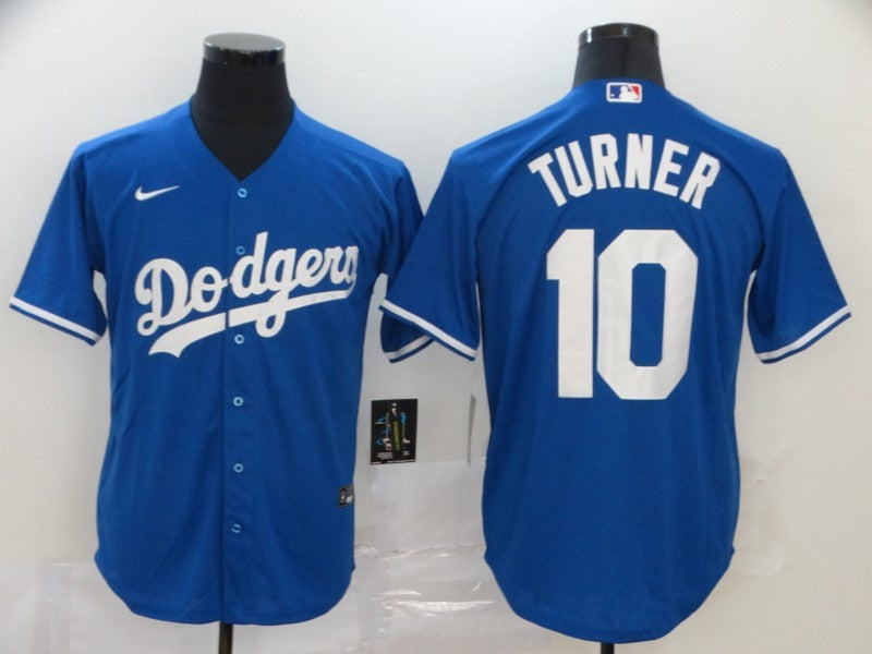 Men's Los Angeles Dodgers Justin Turner Blue Replica Baseball Jersey baseball jersey product view 1