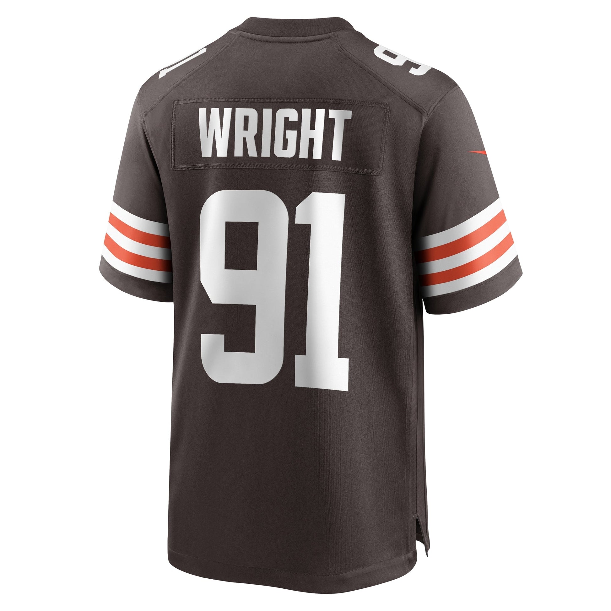 Alex Wright Cleveland Browns Team Game Jersey - Brown football jersey product view 3