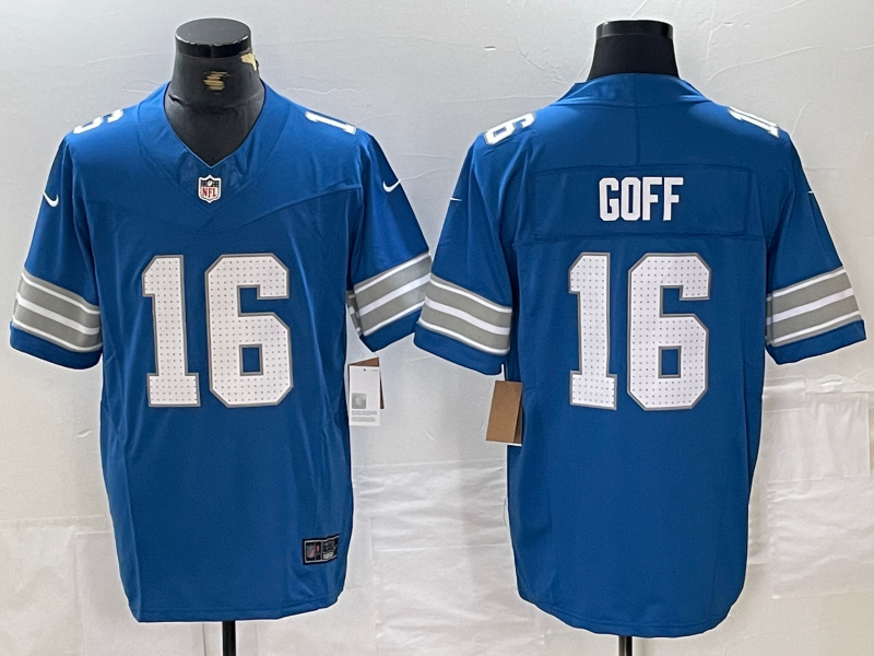 Men's Detroit Lions Jared Goff #16 Blue Vapor F.U.S.E. Limited Jersey1 football jersey product view 1
