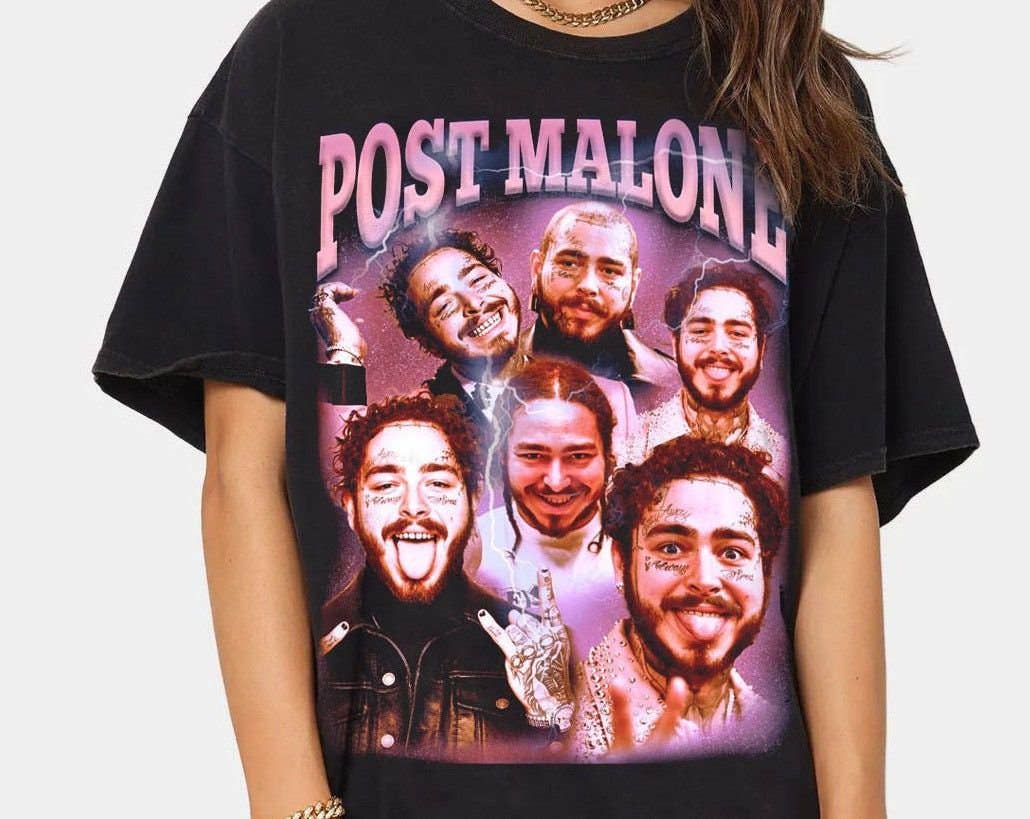 Vintage Post Malone Graphic Tee Posty Music Fan Shirt Unisex T-shirt, Sweatshirt, Hoodie, Long Sleeve Tee - T-Shirt, Sweatshirt, Hoodie