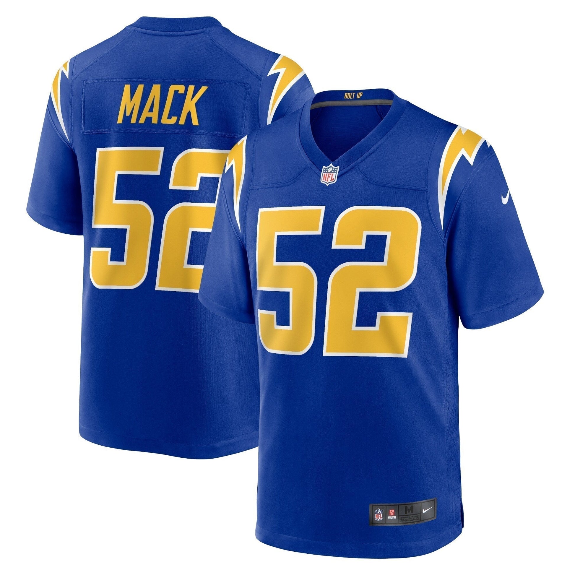 Khalil Mack Los Angeles Chargers Alternate Game Jersey - Royal football jersey product view 1