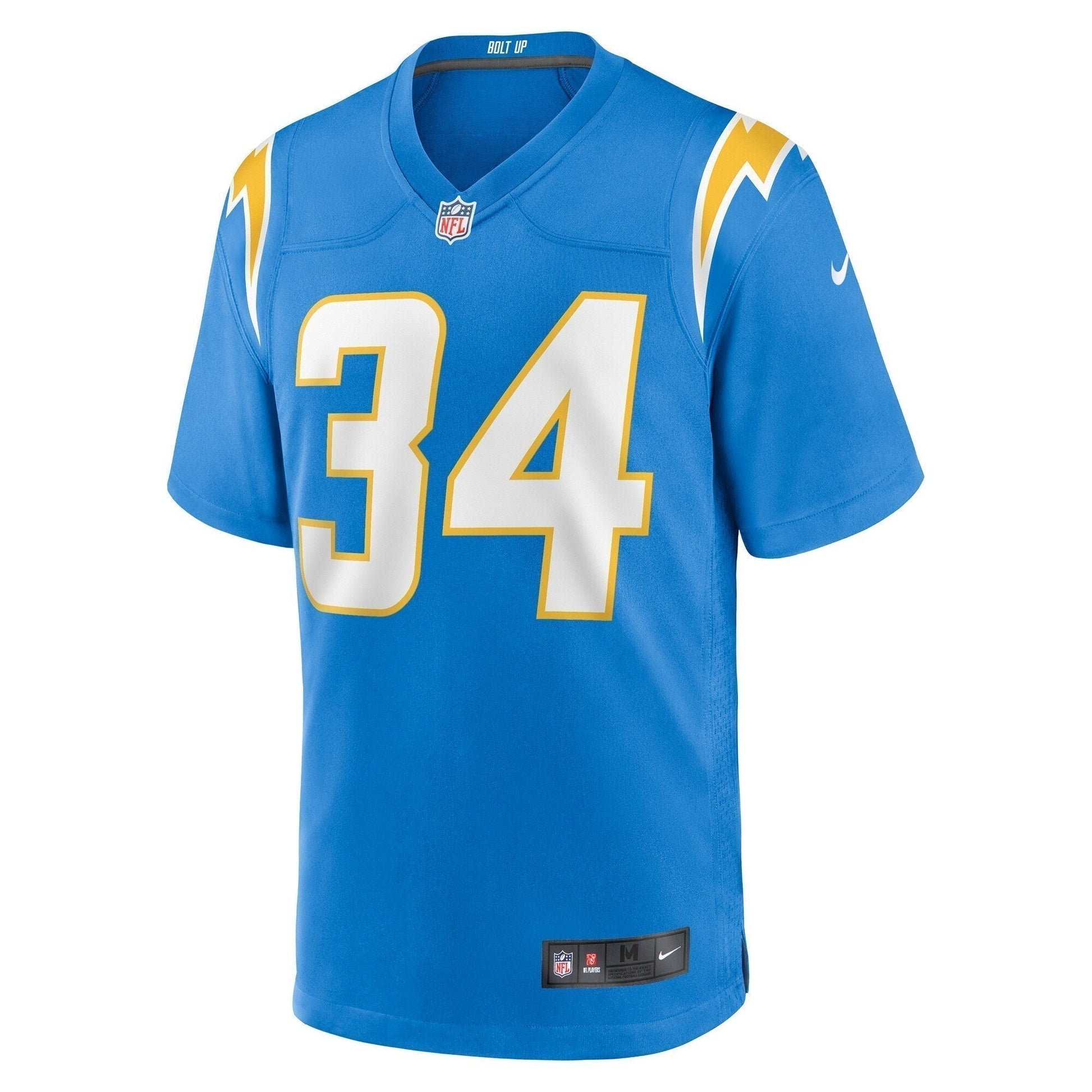 Jaret Patterson Los Angeles Chargers Team Game Jersey - Powder Blue football jersey product view 2