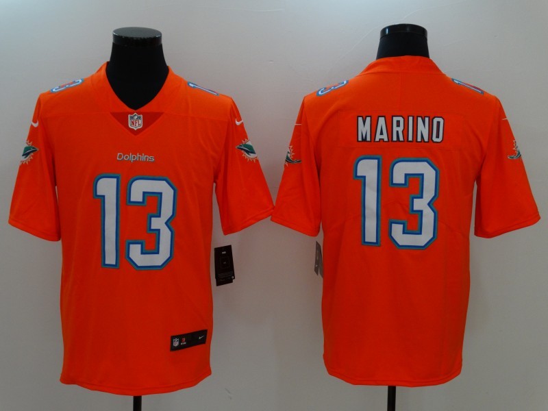Men's Miami Dolphins Dan Marino Orange Game Jersey football jersey product view 1
