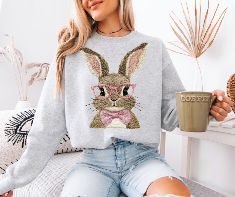 Retro Bunny Unisex T-shirt, Sweatshirt, Hoodie, Long Sleeve Tee - T-Shirt, Sweatshirt, Hoodie