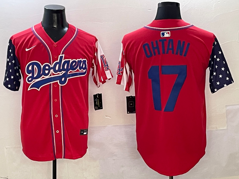 Men's Los Angeles Dodgers Shohei Ohtani #17 Red Limited Player Jersey baseball jersey product view 1